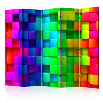 Rumsavdelare Skärmvägg Arkiio Colourful Cubes II 225x172 cm