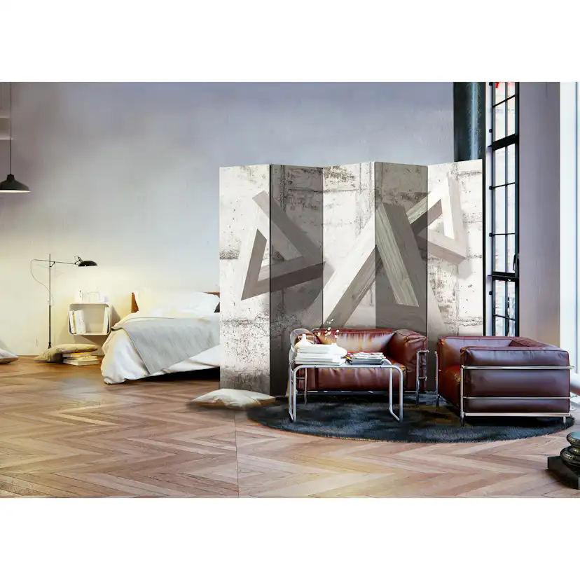 Rumsavdelare Skärmvägg Arkiio Grey Trio II 225x172 cm