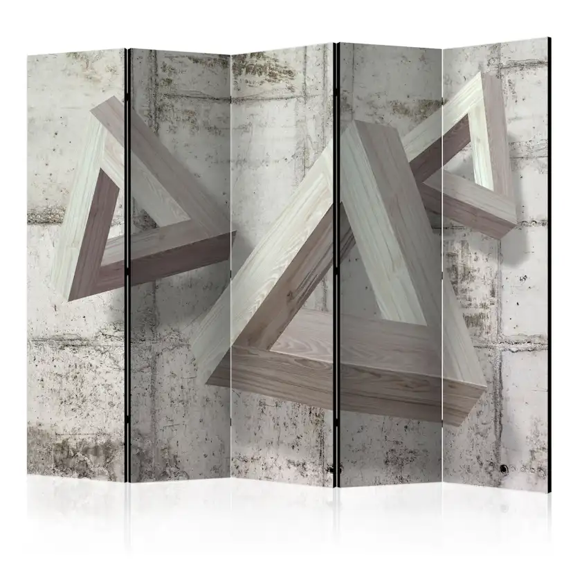 Rumsavdelare Skärmvägg Arkiio Grey Trio II 225x172 cm