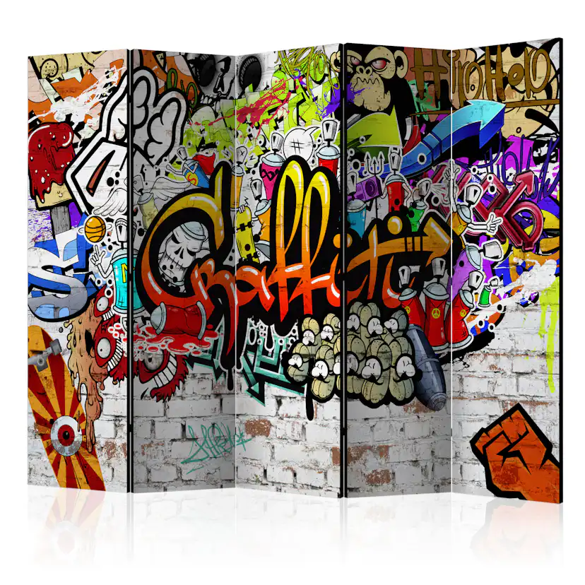 Rumsavdelare Skärmvägg Arkiio Colourful Style 225x172 cm