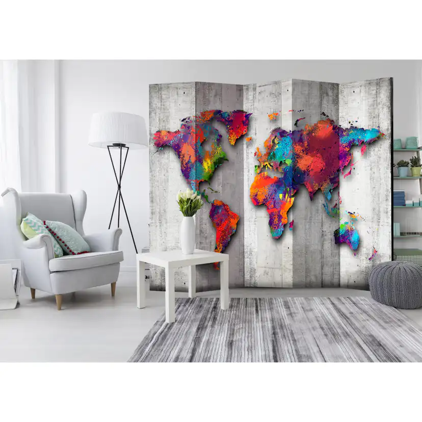 Rumsavdelare Skärmvägg Arkiio Concrete World 225x172 cm