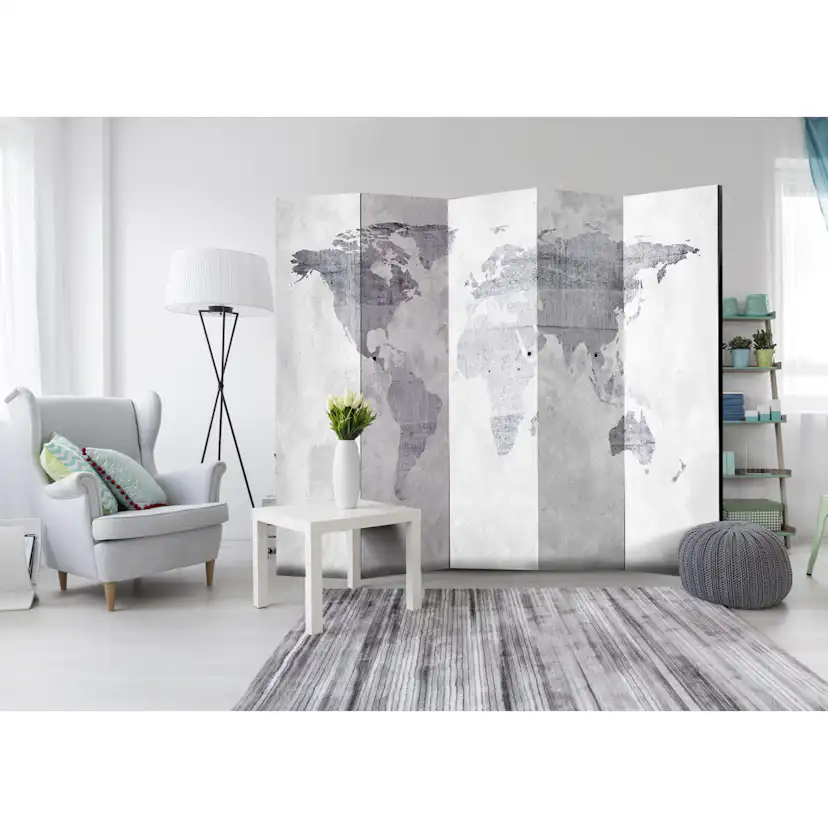 Rumsavdelare Skärmvägg Arkiio Concrete Map 225x172 cm