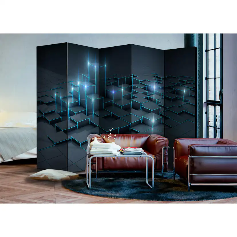 Rumsavdelare Skärmvägg Arkiio Black City II 225x172 cm