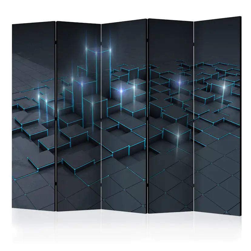 Rumsavdelare Skärmvägg Arkiio Black City II 225x172 cm