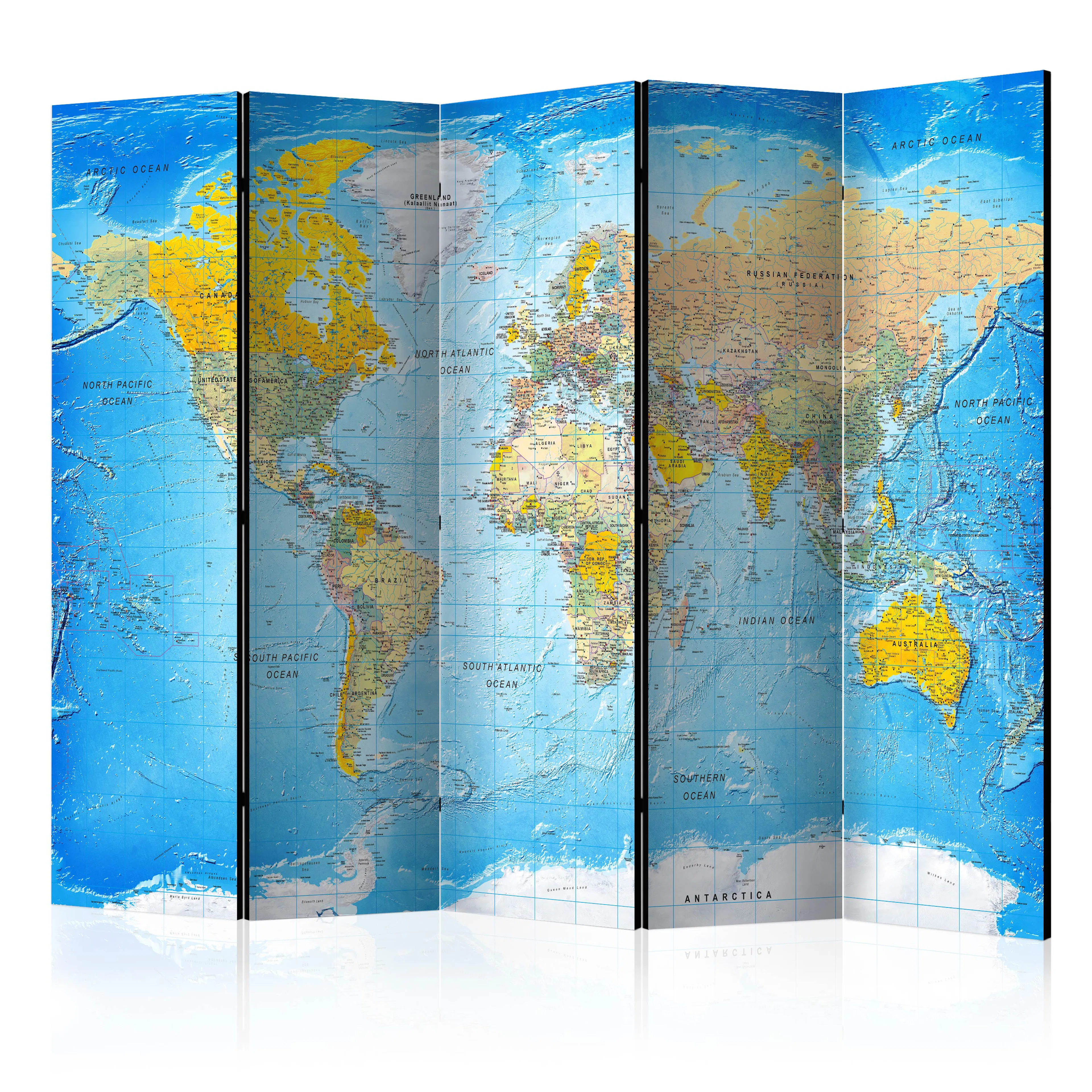 Rumsavdelare Skärmvägg Arkiio World Classic Map 225x172 cm