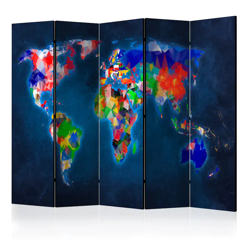 Rumsavdelare Skärmvägg Arkiio Colorful Map 225x172 cm