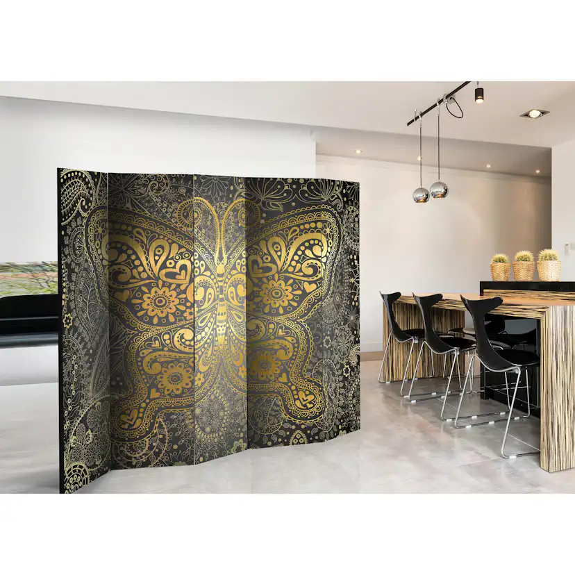 Rumsavdelare Skärmvägg Arkiio Golden Butterfly II 225x172 cm