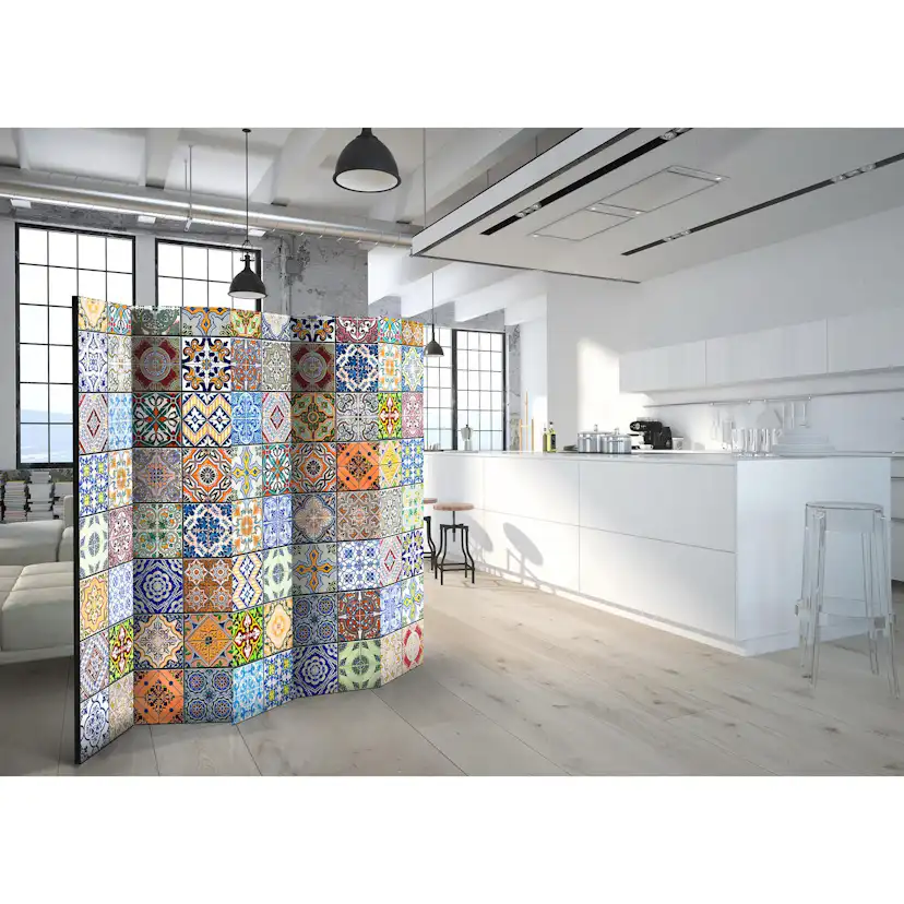 Rumsavdelare Skärmvägg Arkiio Colorful Mosaic II 225x172 cm