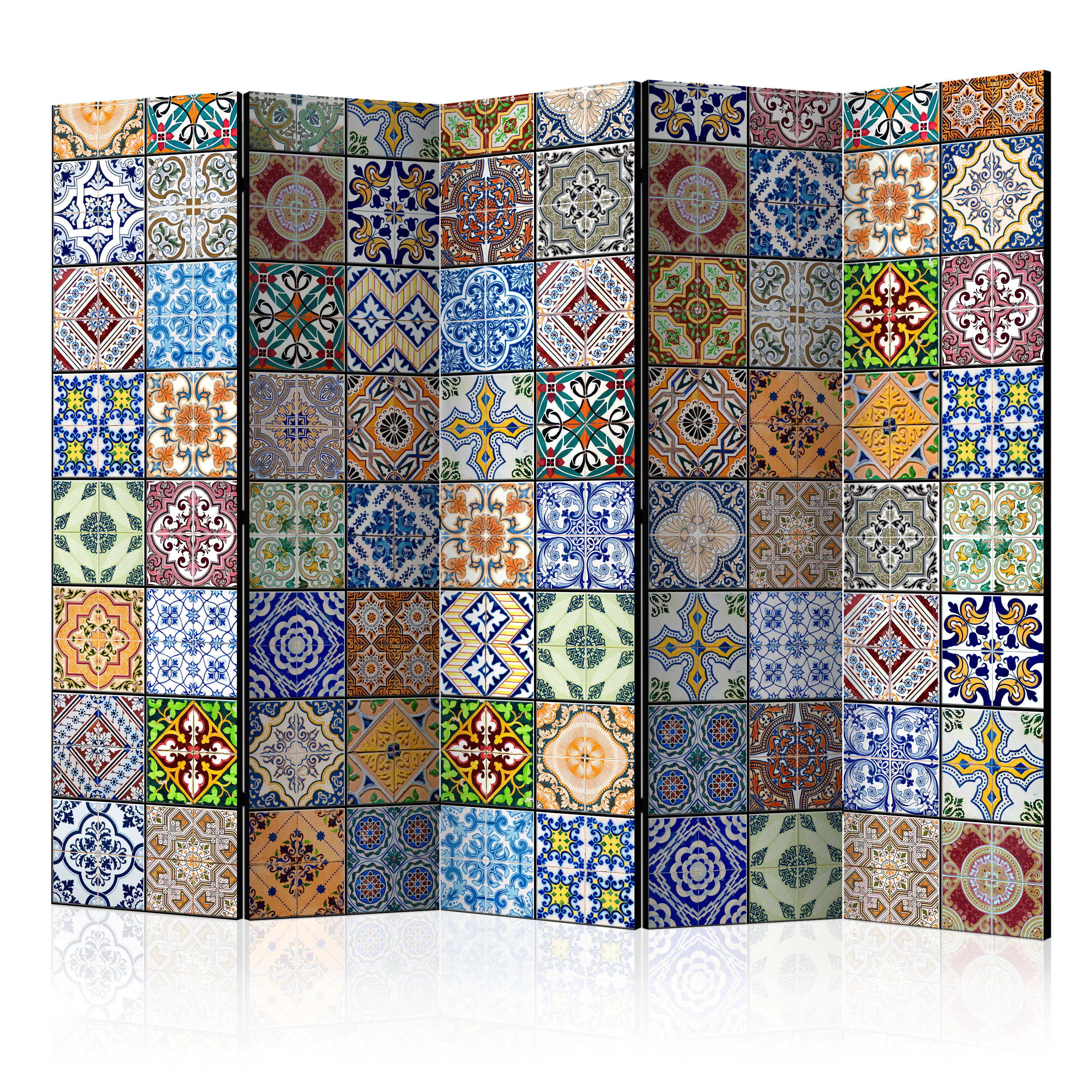 Rumsavdelare Skärmvägg Arkiio Colorful Mosaic II 225x172 cm