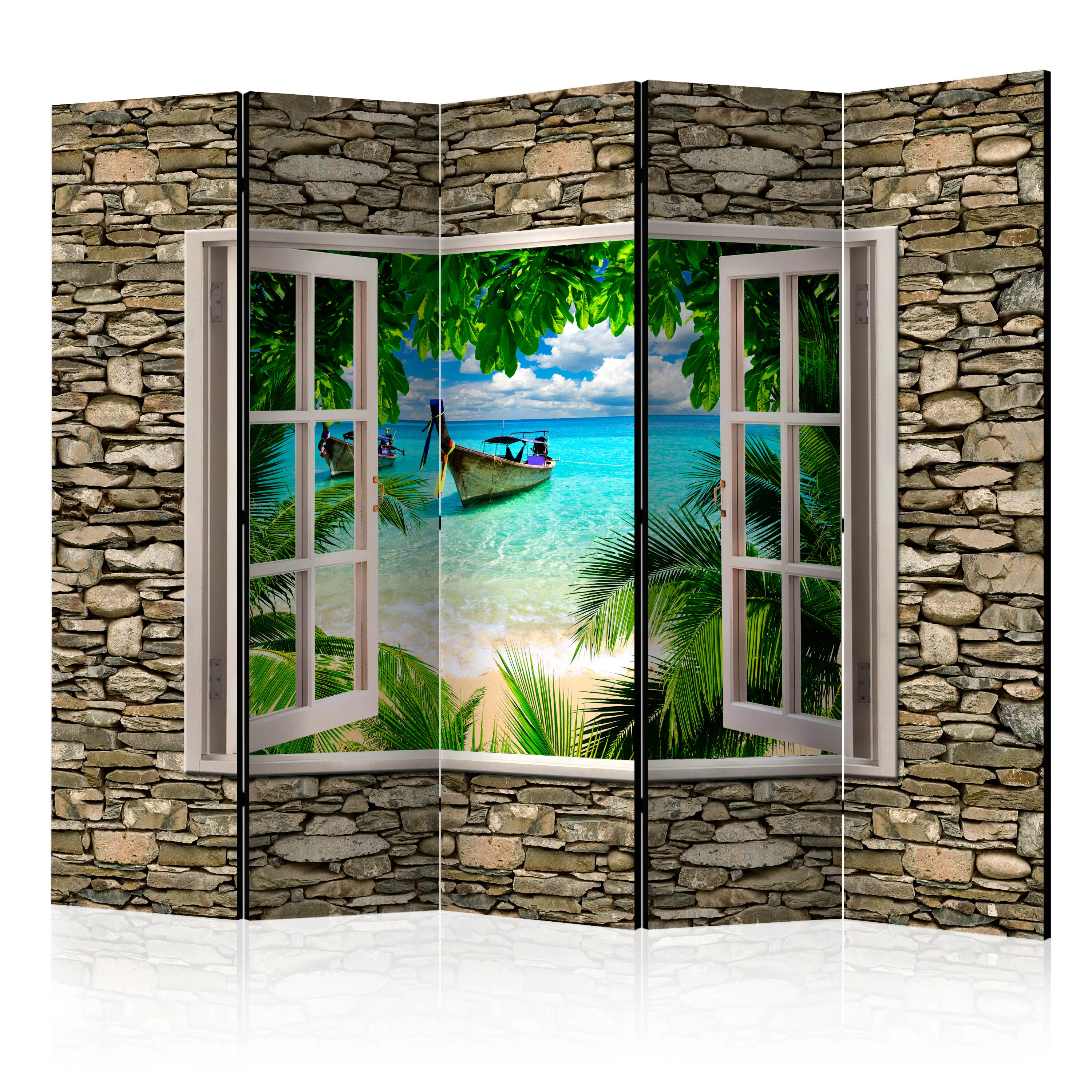 Rumsavdelare Skärmvägg Arkiio Tropical Beach II 225x172 cm