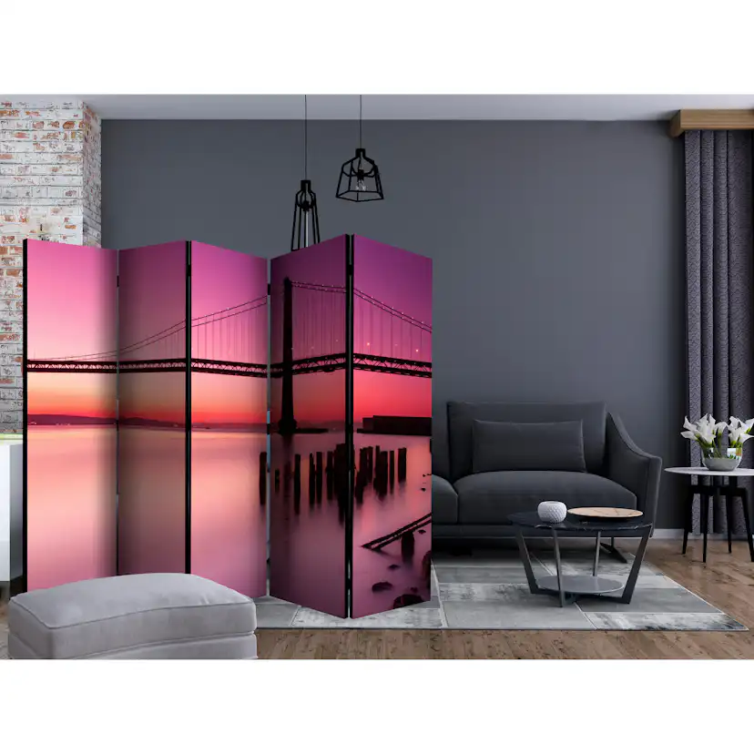 Rumsavdelare Skärmvägg Arkiio Purple Evening II 225x172 cm