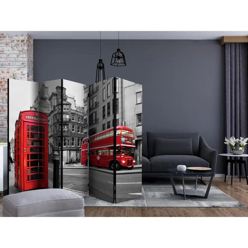 Rumsavdelare Skärmvägg Arkiio London Icons II 225x172 cm