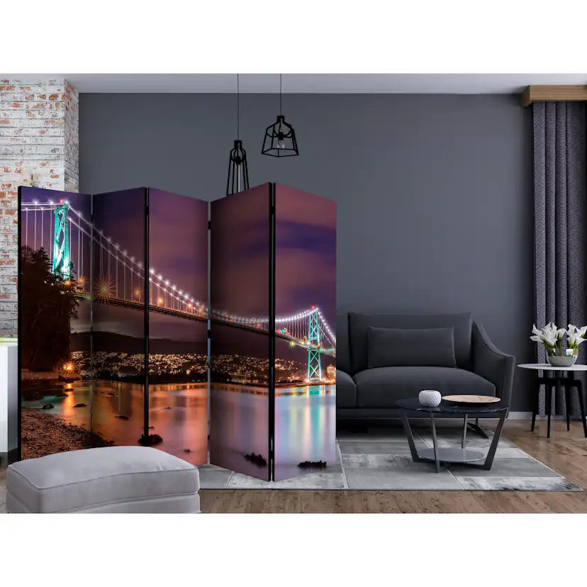 Rumsavdelare Skärmvägg Arkiio Glow Above the City II 225x172 cm