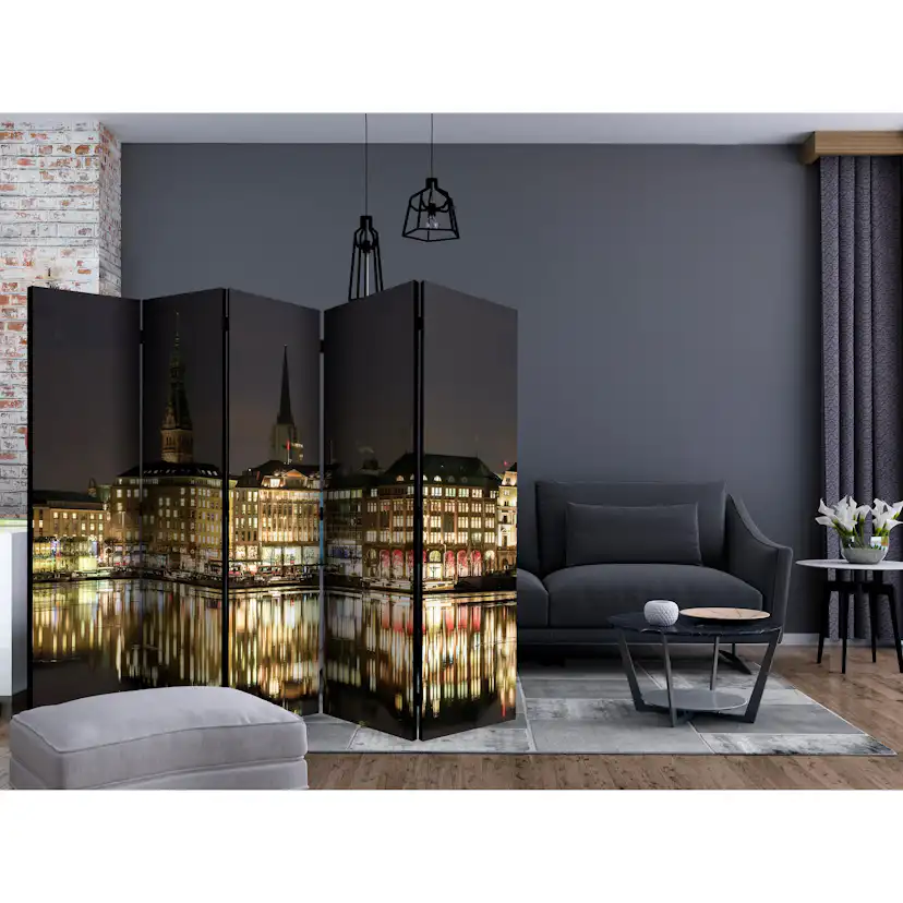 Rumsavdelare Skärmvägg Arkiio Night in Hamburg II 225x172 cm