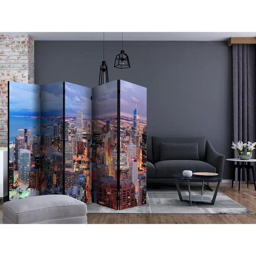 Rumsavdelare Skärmvägg Arkiio Illuminated Chicago II 225x172 cm