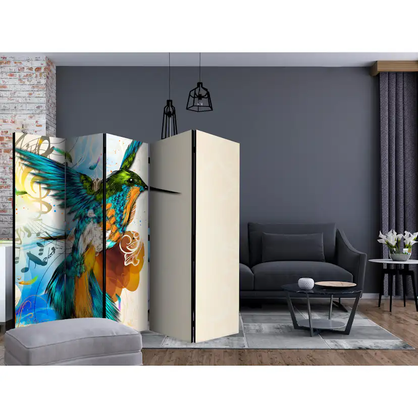Rumsavdelare Skärmvägg Arkiio Bird's Music II 225x172 cm