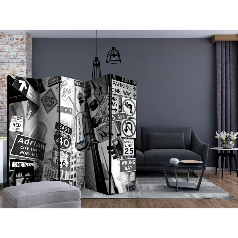 Rumsavdelare Skärmvägg Arkiio Roads to Manhattan II 225x172 cm