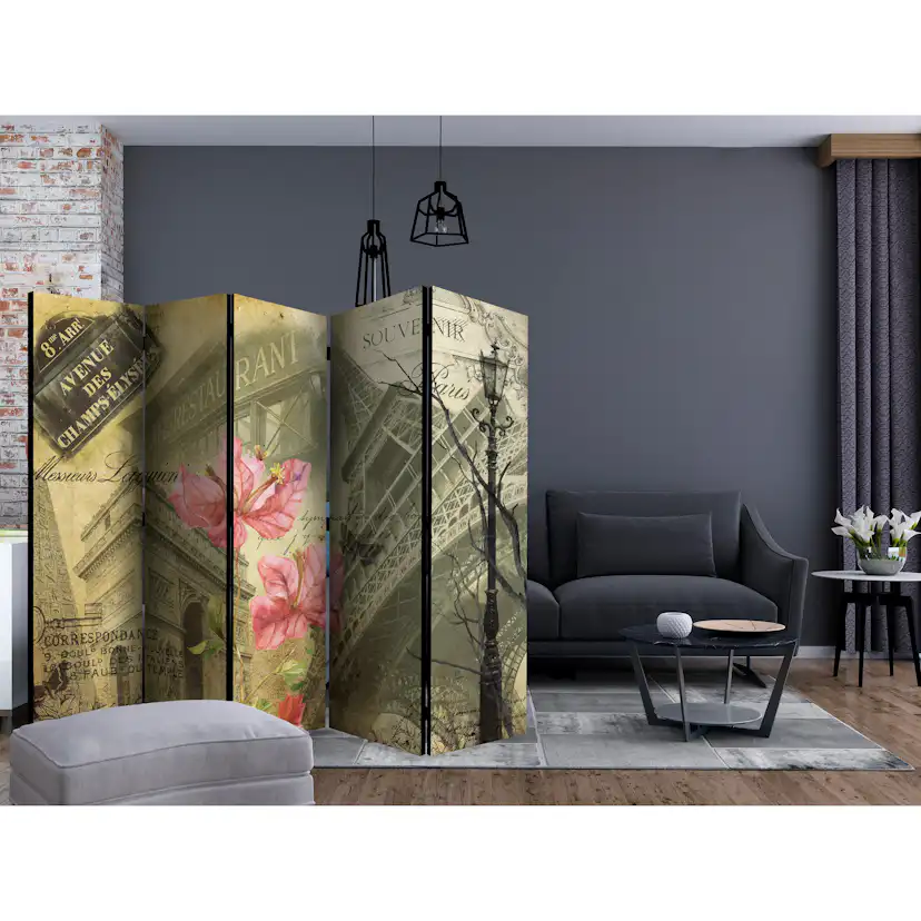 Rumsavdelare Skärmvägg Arkiio Bonjour Paris II 225x172 cm