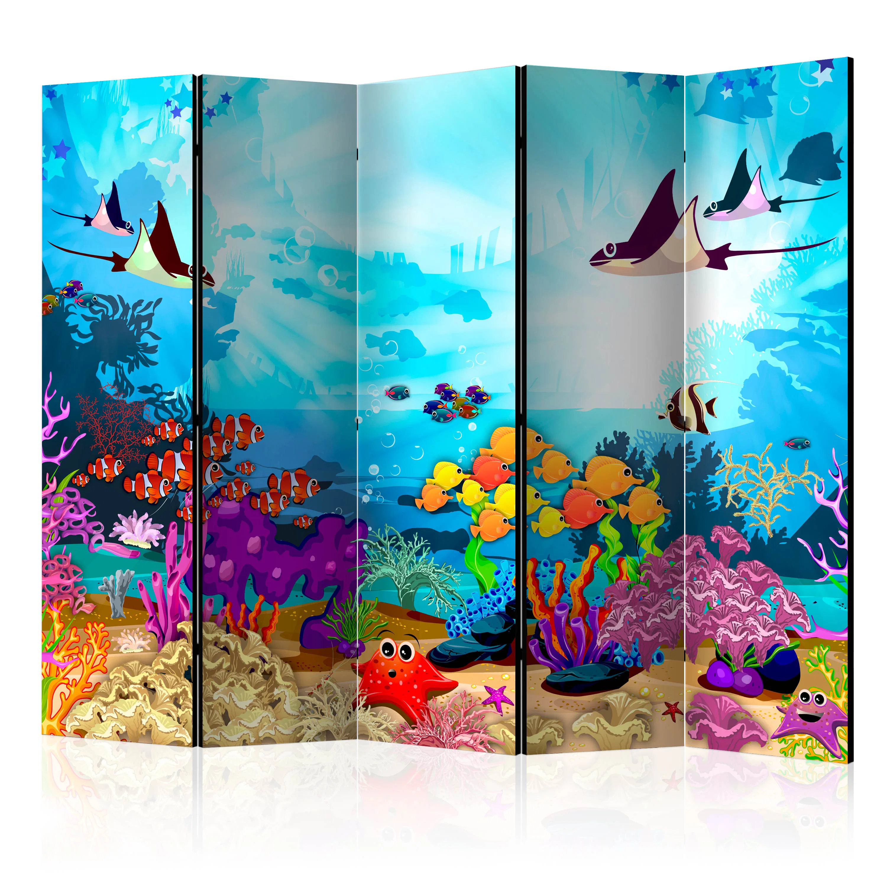 Rumsavdelare Skärmvägg Arkiio Colourful Fish II 225x172 cm