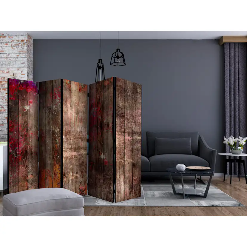 Rumsavdelare Skärmvägg Arkiio Stained Wood II 225x172 cm