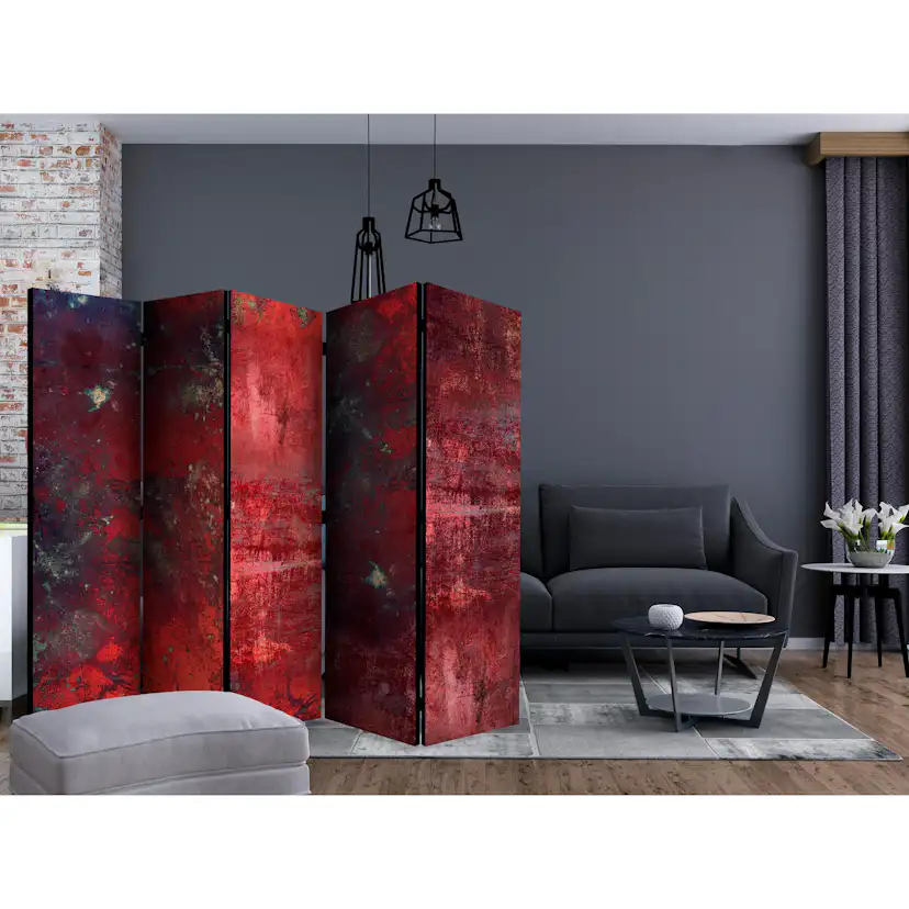 Rumsavdelare Skärmvägg Arkiio Red Concrete II 225x172 cm