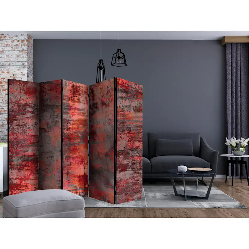 Rumsavdelare Skärmvägg Arkiio Red Metal II 225x172 cm
