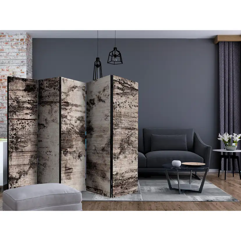 Rumsavdelare Skärmvägg Arkiio Burnt Wood II 225x172 cm