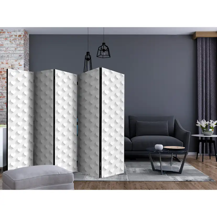Rumsavdelare Skärmvägg Arkiio Grey Hearts II 225x172 cm