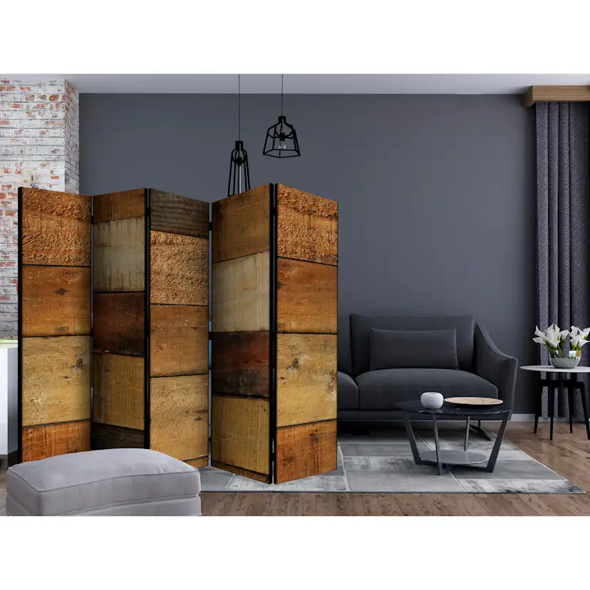Rumsavdelare Skärmvägg Arkiio Wooden Textures II 225x172 cm