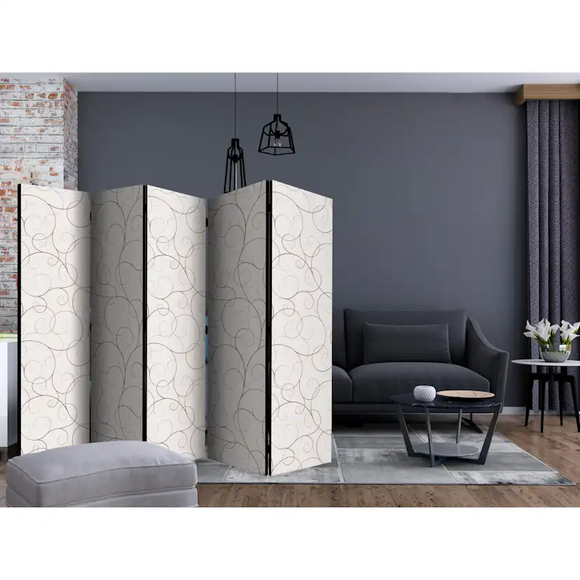 Rumsavdelare Skärmvägg Arkiio Black Streamers II 225x172 cm