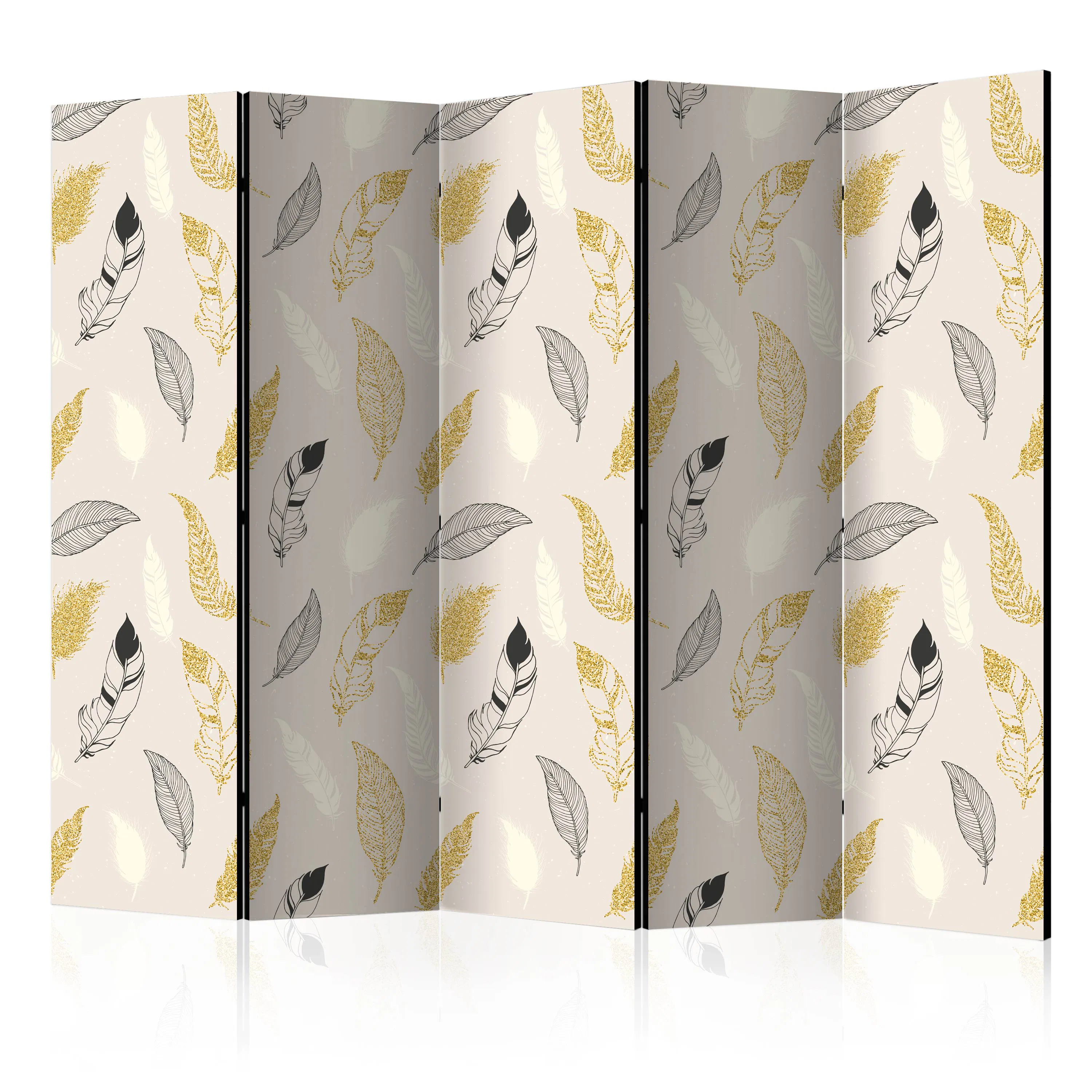 Rumsavdelare Skärmvägg Arkiio Golden Feathers II 225x172 cm