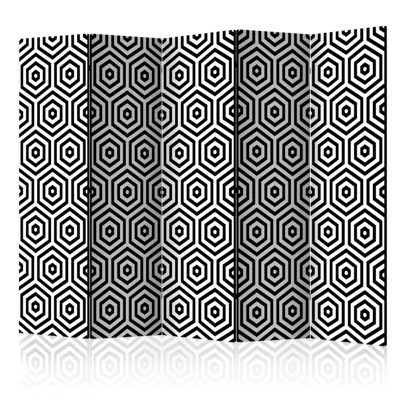 Rumsavdelare Skärmvägg Arkiio Black and White Hypnosis II 225x172 cm