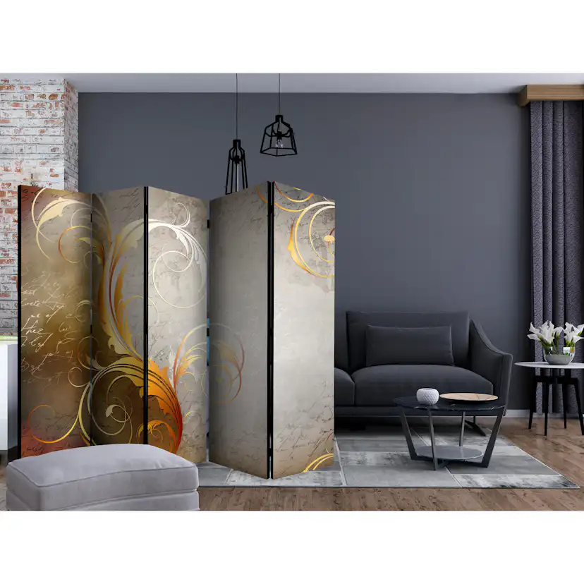 Rumsavdelare Skärmvägg Arkiio Gold Letters II 225x172 cm
