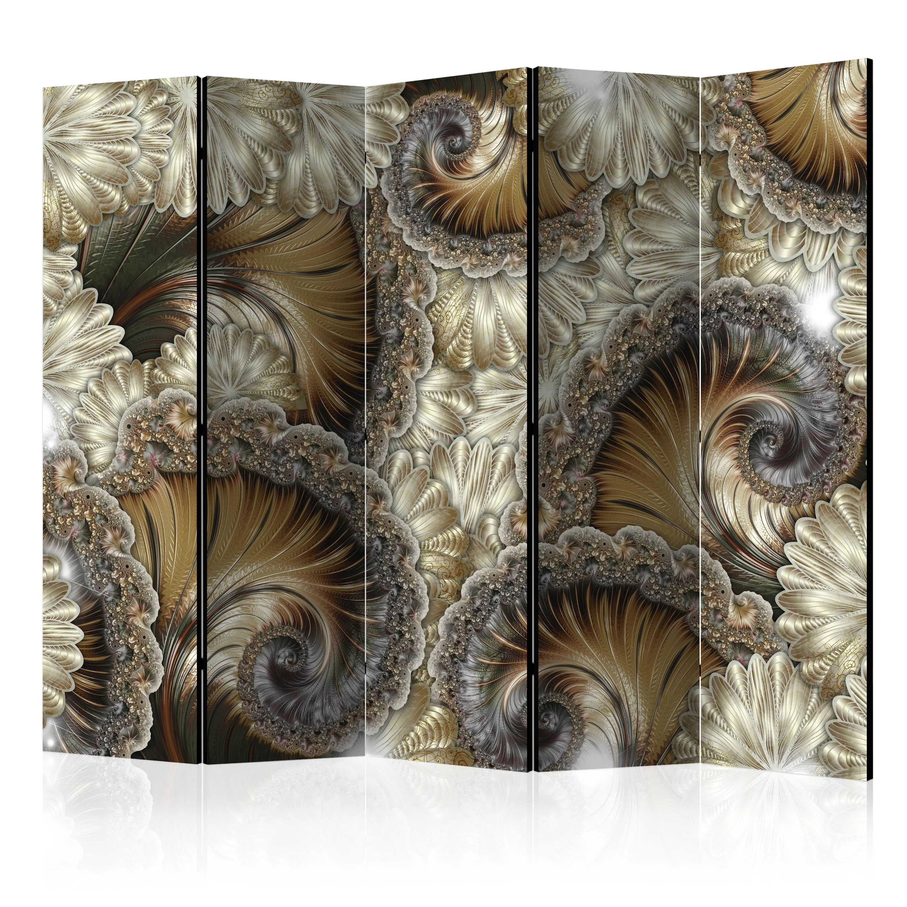 Rumsavdelare Skärmvägg Arkiio Golden Hand-held Fans II 225x172 cm