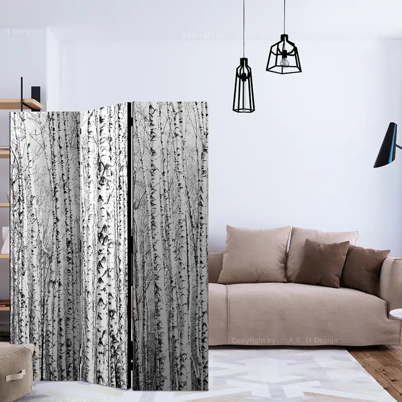 Rumsavdelare Skärmvägg Arkiio Birch Forest 135x172 cm