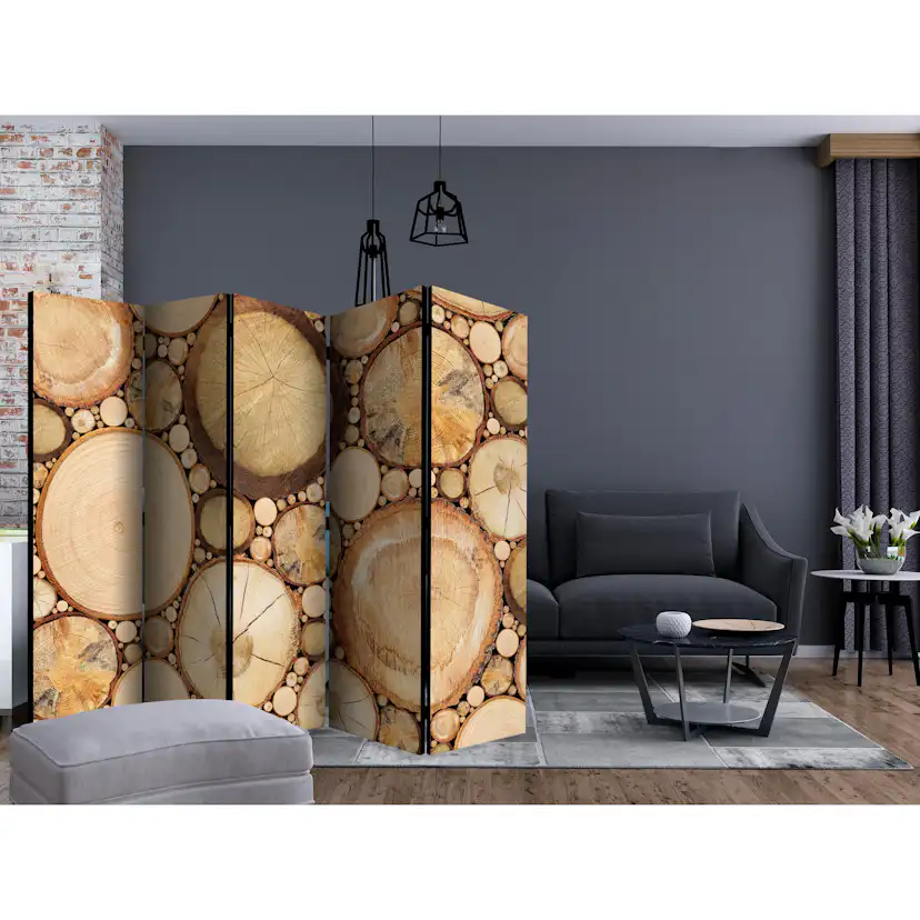 Rumsavdelare Skärmvägg Arkiio Wood Grains II 225x172 cm