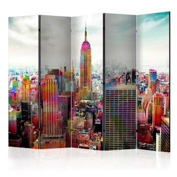 Rumsavdelare Skärmvägg Arkiio Colors of New York City II 225x172 cm