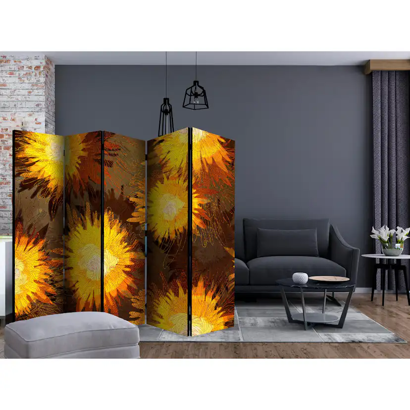 Rumsavdelare Skärmvägg Arkiio Sunflower Dance II 225x172 cm