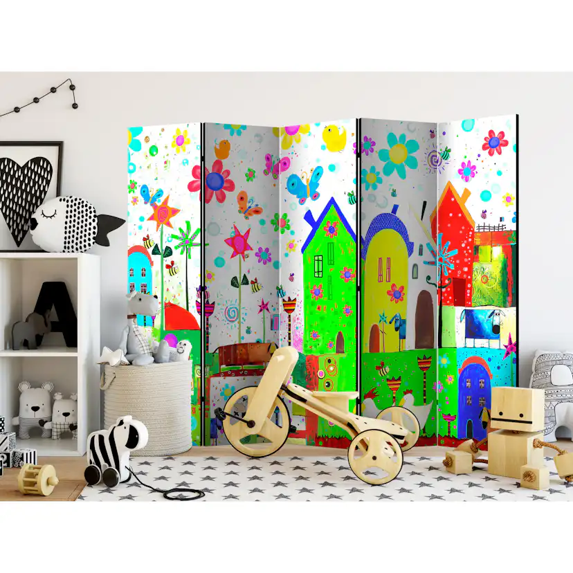 Rumsavdelare Skärmvägg Arkiio Happy Farm II 225x172 cm