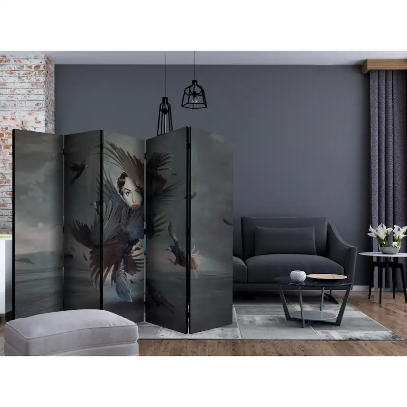 Rumsavdelare Skärmvägg Arkiio Covered in Feathers II 225x172 cm