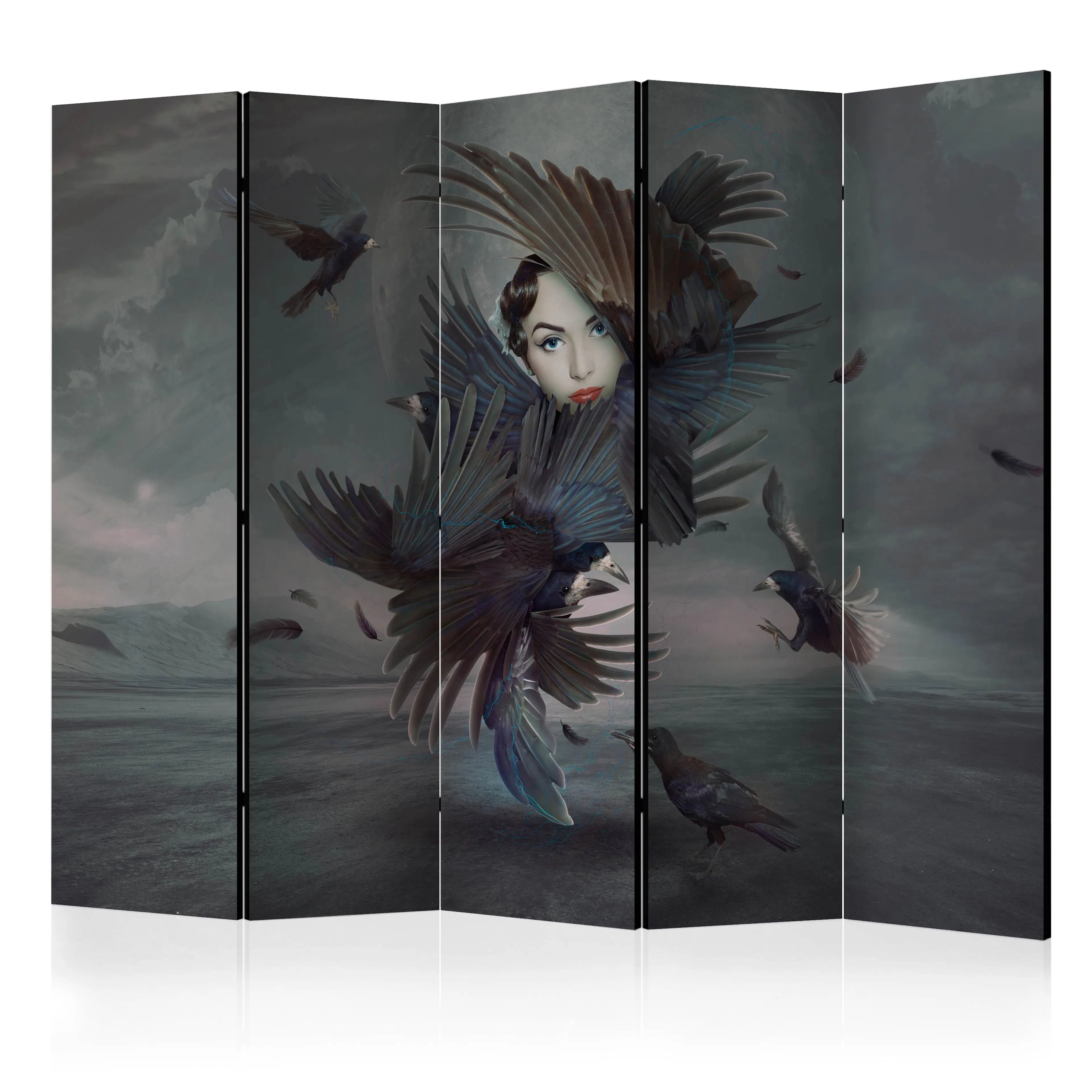 Rumsavdelare Skärmvägg Arkiio Covered in Feathers II 225x172 cm