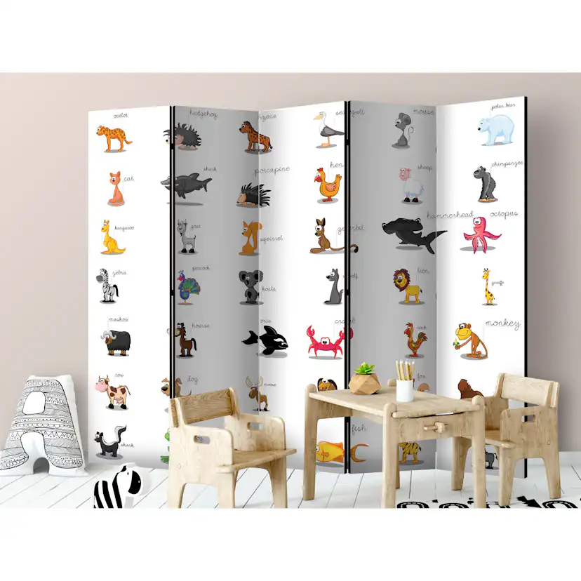 Rumsavdelare Skärmvägg Arkiio Learning by Playing Animals II 225x172 cm