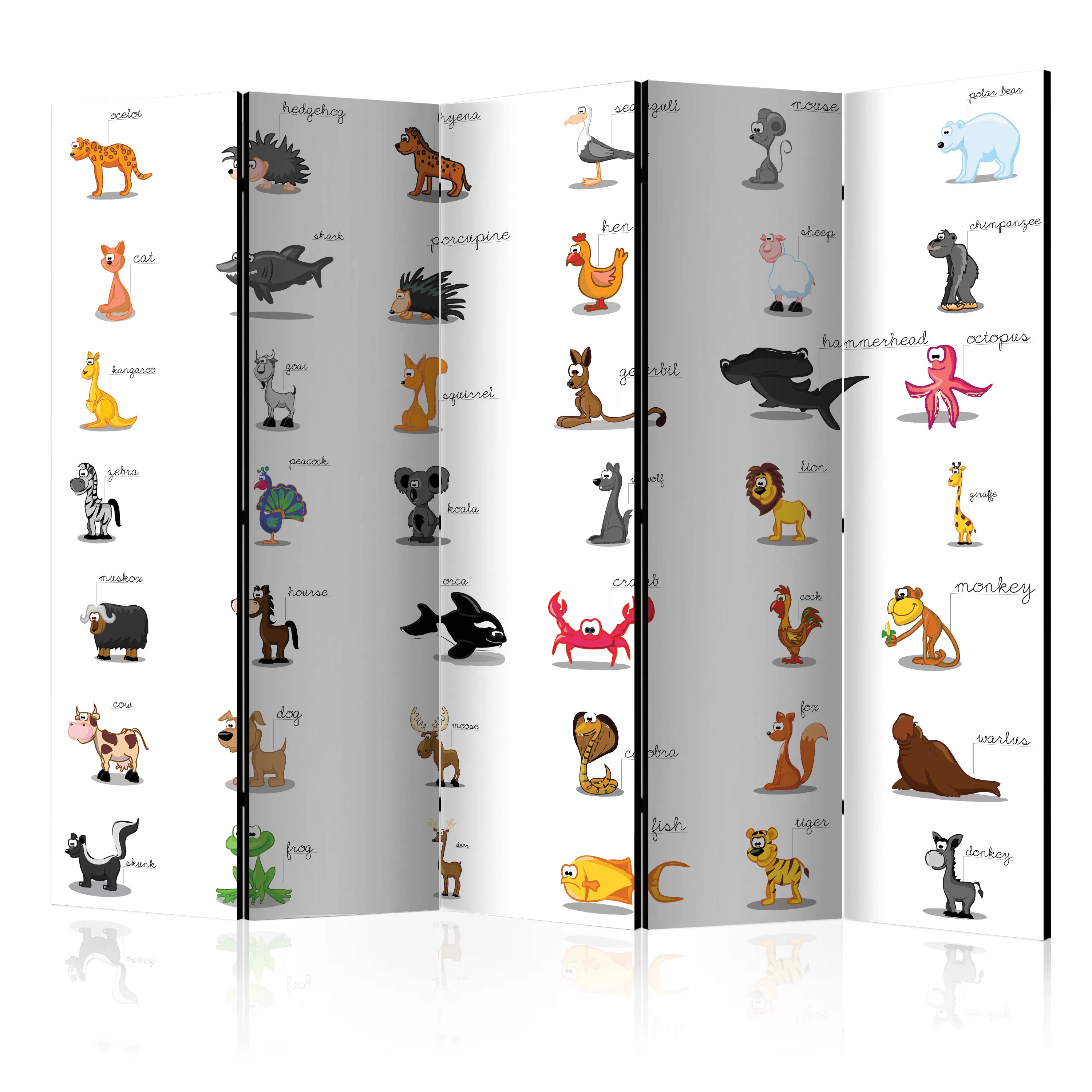 Rumsavdelare Skärmvägg Arkiio Learning by Playing Animals II 225x172 cm