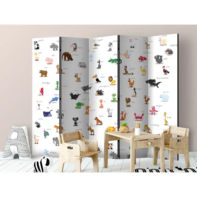 Rumsavdelare Skärmvägg Arkiio Animals for Children II 225x172 cm