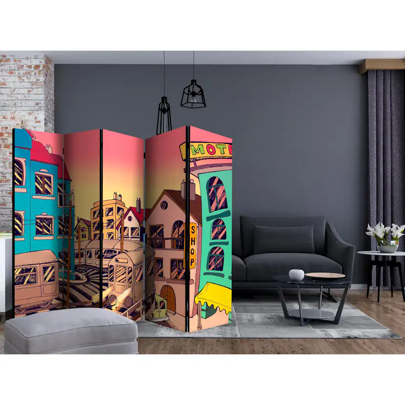 Rumsavdelare Skärmvägg Arkiio Morning in a City II 225x172 cm