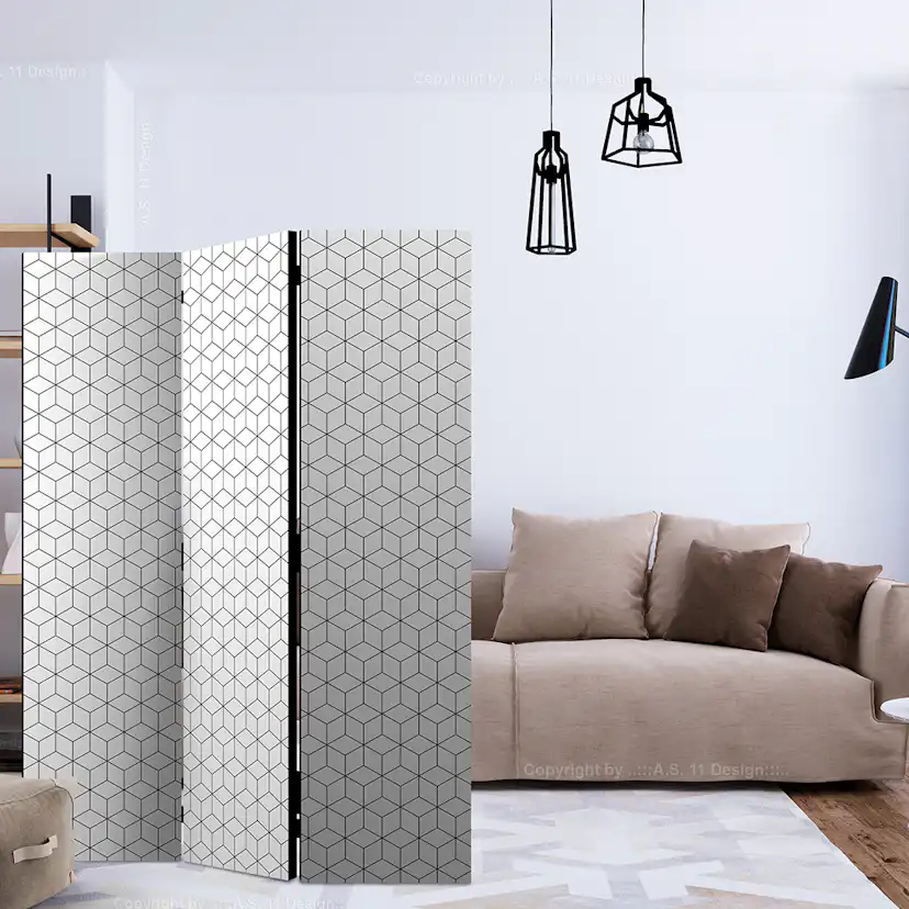 Rumsavdelare Skärmvägg Arkiio Cubes Texture 135x172 cm