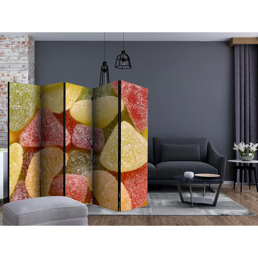 Rumsavdelare Skärmvägg Arkiio Tasty Fruit Jellies II 225x172 cm