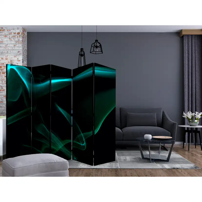 Rumsavdelare Skärmvägg Arkiio Blue Smoke Waves II 225x172 cm