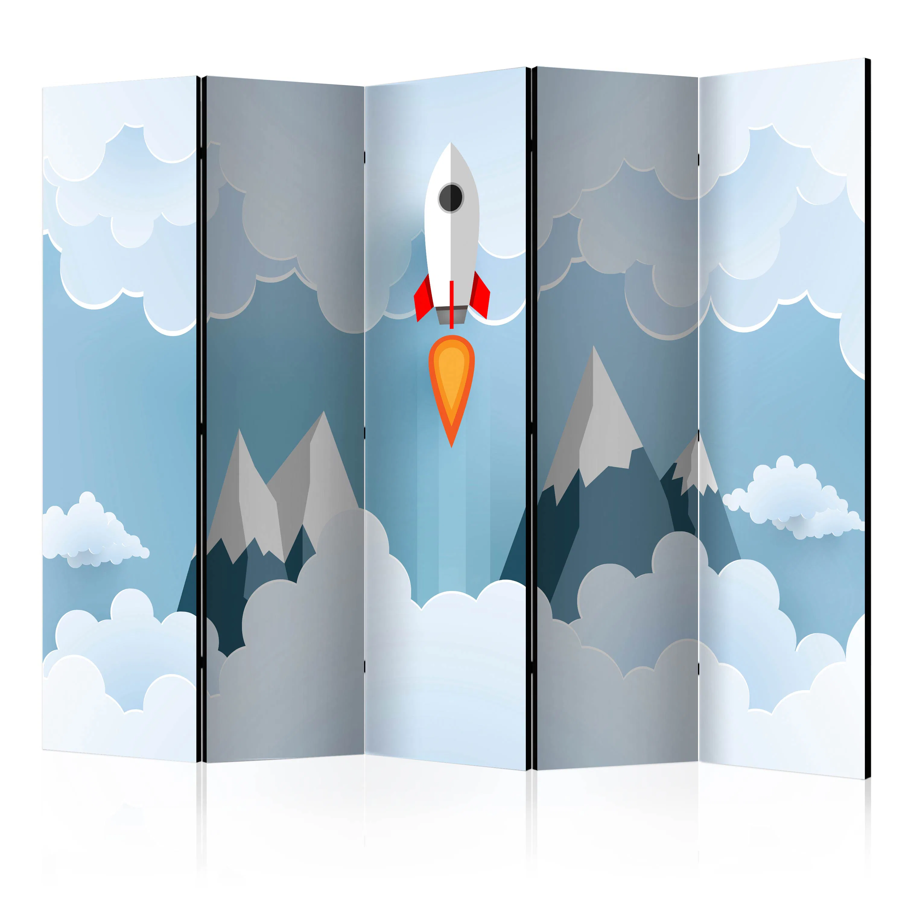 Rumsavdelare Skärmvägg Arkiio Rocket in the Clouds II 225x172 cm