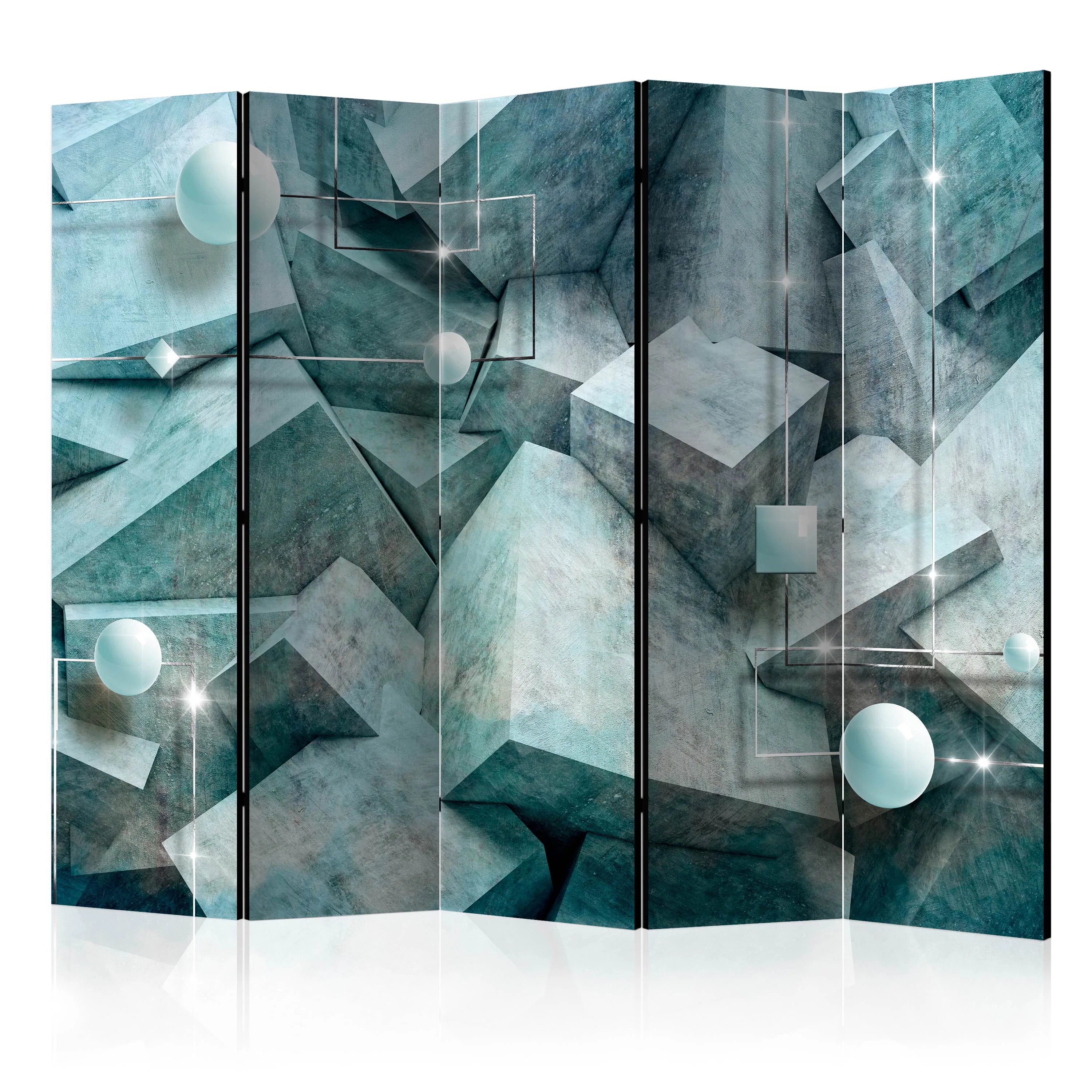 Rumsavdelare Skärmvägg Arkiio Concrete Cubes Green II 225x172 cm